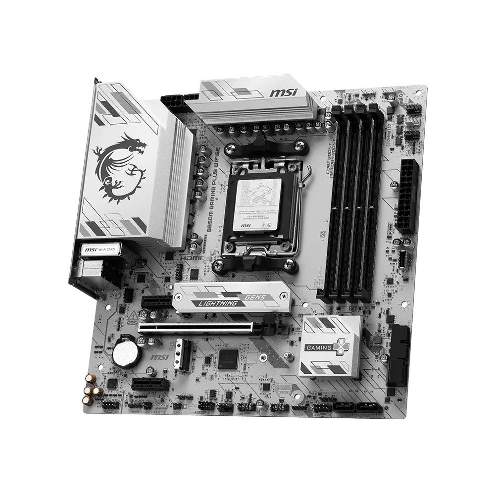 MSI Motherboard B850M GAMING PLUS WIFI6E DDR5 For AMD view 3